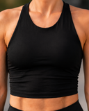 Nova Ease High Neck Crossed Crop